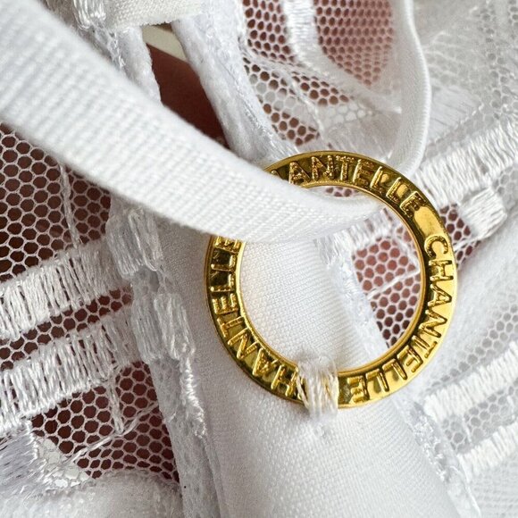 Chantelle white Lace Underwire Sexy Bra 36D - Picture 10 of 10